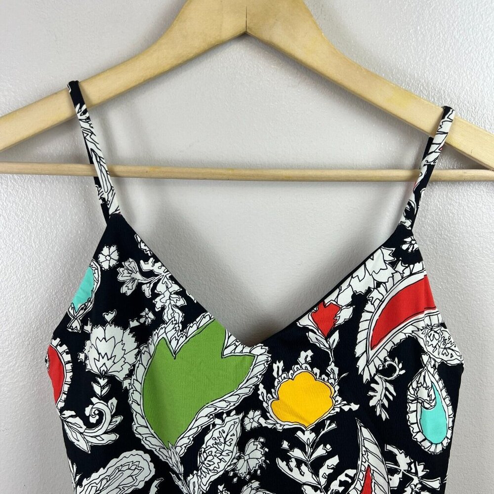 Mara Hoffman Chrishell One Piece Swimsuit Size Medium Paisley Jewel Black Beach - Picture 5 of 11